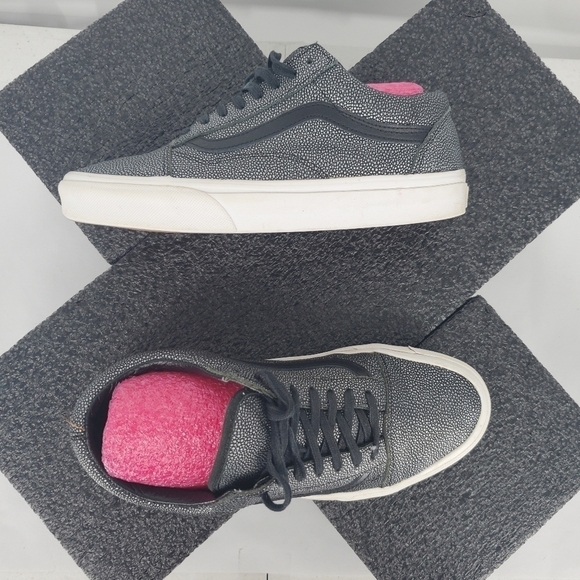 Vans Metallic Pebble Lace-up Casual Sneakers Gray Silver Men 7 Women 8.5 Shoes - Picture 11 of 12